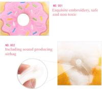 Juguete Para Perros Donut De Peluche Sonido Squeaky Interactivo Resistente Mordida Divertido Para Masticar Y Morder Dientes - details 4