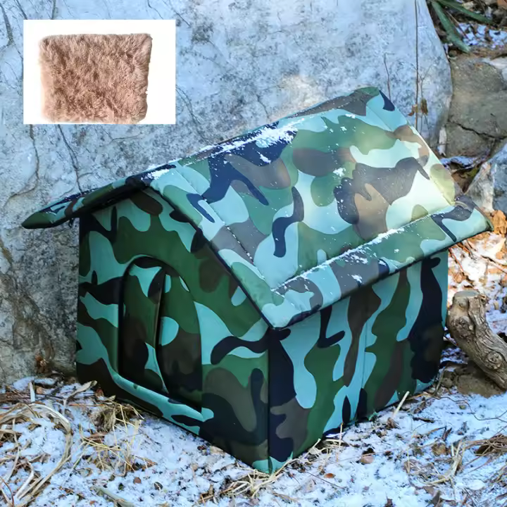 Casa De Gato Impermeable Para Exteriores Calefacción Invierno Cama De Mascota Abrazadera Plegable Y Lavable Para Pequeños Perros Y Puppies - 1