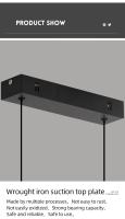 Lámpara Colgante Moderna Y Sencilla Para Comedor Cocina Y Sala De Estar Iluminación LED Ajustable Incluye Bombillas Decoración De Hogar - details 14