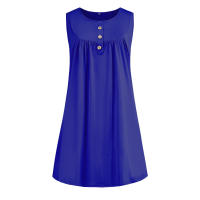 Vestido De Verano Para Mujer Talla S-5XL Estilo Casual Prenda Interior Con Botones Pleated Vintage Largo Hasta La Rodilla - details 8