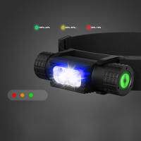Linterna Frontal LED Mini De Alta Potencia Recargable USB Tipo-C Luz Blanca Y Azul Para Camping Cazalampara Tipo C Rechargeable High Power White Blue Headlight Para Expediciones Y Pesca - details 7