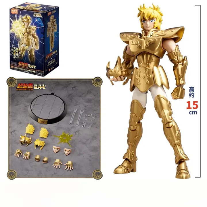Bloques Originales Blokees Saint Seiya Figura De Acción Anime Modelo Dibujos Animados Para Niños Milo Escorpio Aiolia Leo Aries Mu 15cm DIY Construcción - 1