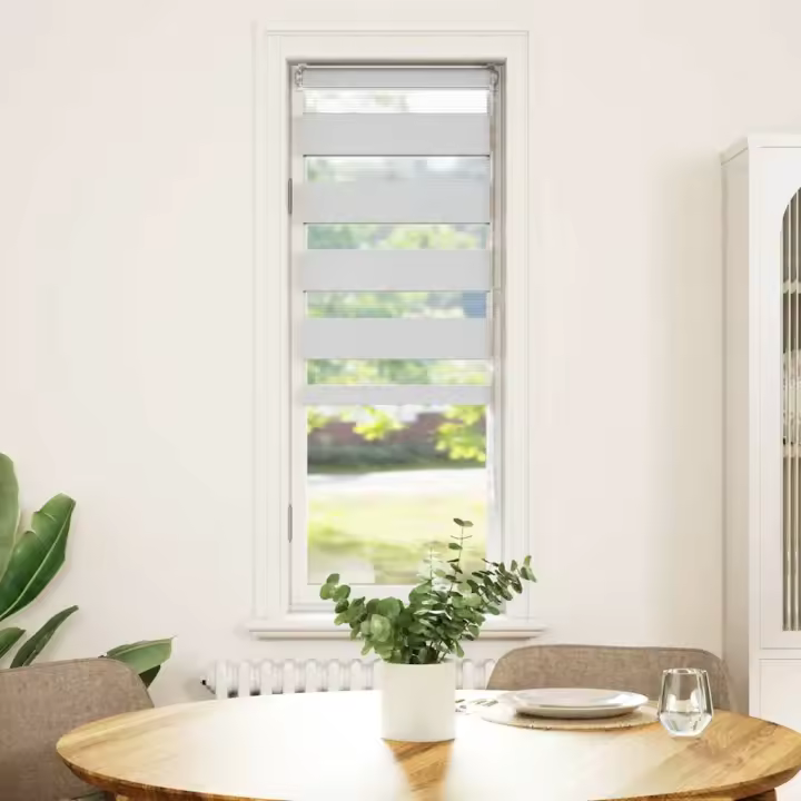 Estor cebra blanco 40x150 cm tejido ancho 35,9 cm poliéster - 1