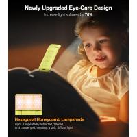 Luz de Lectura, Lámpara de Lectura Recargable con Pinzas, 3 Colores de Protección Ocular & 5 Brillos Continuamente Ajustables - Luz Libro de Ángulo Ajustable, Regalo Amantes para Leer - details 4