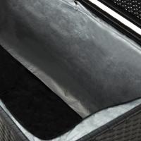 vidaXL Caja de almacenaje de jardín ratán sintético negro 200x50x60 cm - details 4