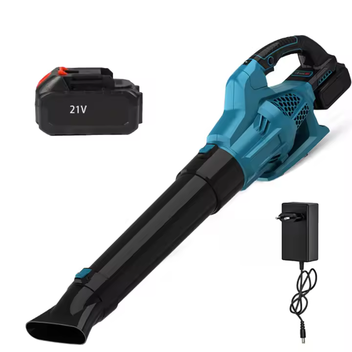 Soplador de hojas inalámbrico de 21 V, 1 batería + 1 cargador, 6 velocidades, 3000 W, 18 000 RPM, viento potente, ideal para césped, patio y jardín - 1