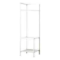 LUTODY - Perchero de pie, Zapatero, Compacto de varios niveles, Organizador esquinero de prendas y zapatos, Vertical, Tubo metal, Vestidor portátil para recibidor, Entrada, Sala de estar, Salón, Ligero y resistente - details 6