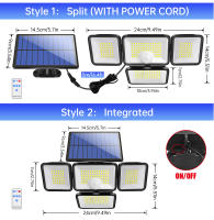 Lámpara Solar Exterior IP65 800lm Con Control Remoto Y 4 Cabezas Luz De Calle Solar Para Exterior 247 LED Resistente Al Agua Y Al Sol - details 2