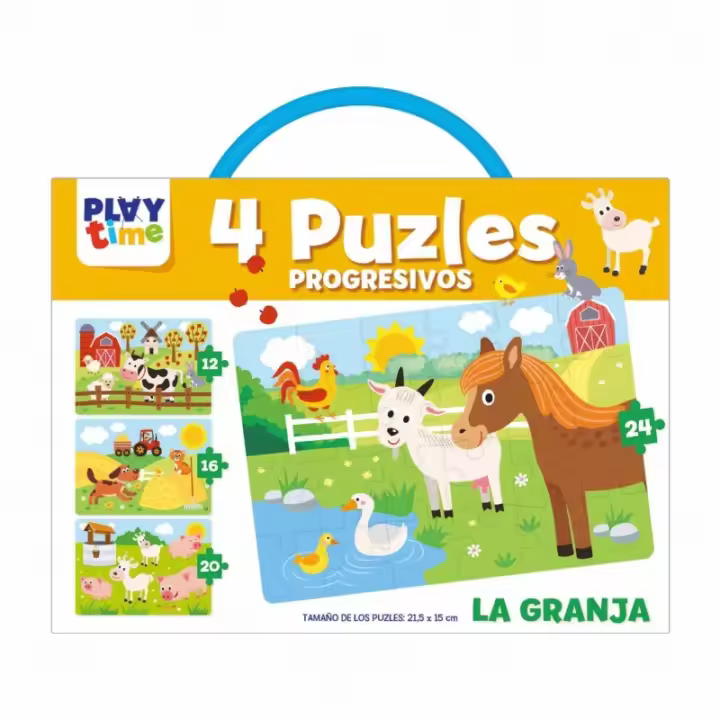 PLAYTIME CAJA PUZLES PROGRESIVOS GRANJA - 1