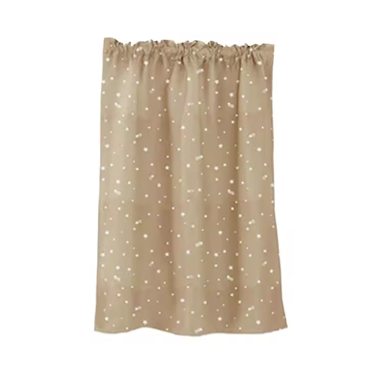 ZHOUBA Stars Print Solid Color Kitchen Short Curtain Window Valance Drape Home Decor - 1