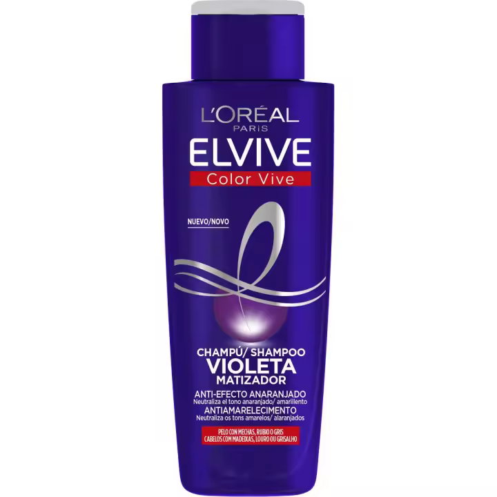 ELVIVE Champú Violeta Matizador Color Vive Anti-efecto Anaranjado Frasco 200 Ml 【ROUA】 - 1
