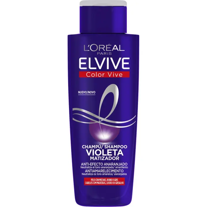 ELVIVE Champú Violeta Matizador Color Vive Anti-efecto Anaranjado Frasco 200 Ml 【ROUA】 - 1