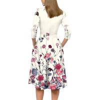 Vestido Para Mujer Traf 2024 De Manga 3/4 Casual Y Elegante Con Bolsillo Y Cierre Trasero Vestido Femenino De Organza Mid-calf Para Todas Las Temporadas - details 23