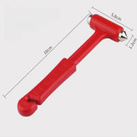 Martillo De Seguridad Para Emergencias En Coche Rompe Ventanas Y Cinturones De Seguridad Herramienta De Escape De Emergencia De Aleación De Hierro Y Plástico Rojo - details 2