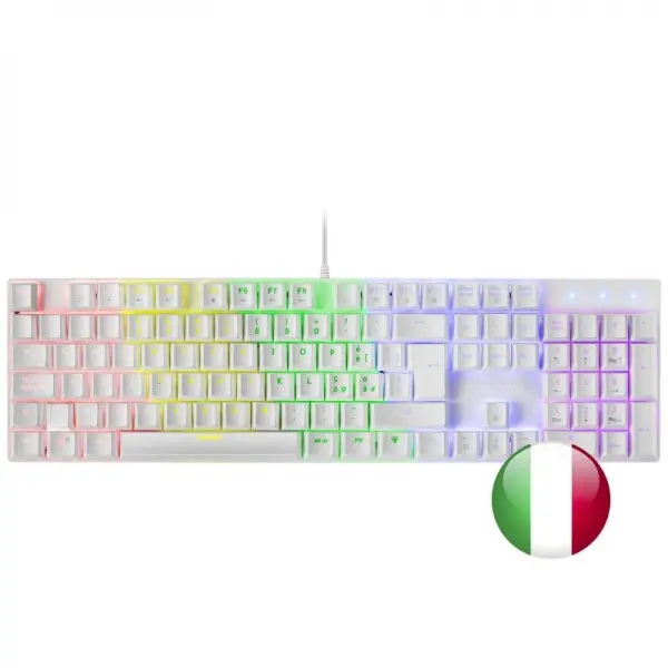 Mars gaming mk422 teclado gaming mecanico - switches antipolvo - iluminacion rgb - teclas doble inyeccion - anti-ghosting avanzado - multiplataforma - italiano - color blanco - 1