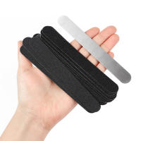 50pcs Mini Lijadores De Uñas Reemplazables 100/180/240 Grey/Black Pads Removibles En Manija De Acero Inoxidable Buffers Metálicos - details 8
