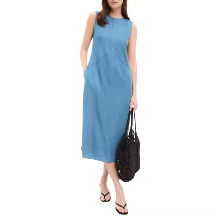 VIBISTA DENIM S/L MIDI DRESS / LS Medium Blue - 1
