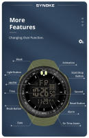 Reloj Deportivo Al Aire Libre Para Hombres Pantalla Grande LED Luminosa Resistente Al Agua Camuflaje Digital Con Alarmas Y Calendario - details 8