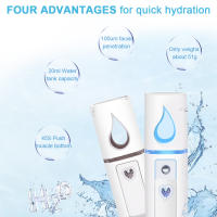 Mini Nebulizador Facial Nano Portátil Humidificador De Piel Anti-Edad Hidratante Para Mujeres Herramienta De Cuidado De La Piel - details 1