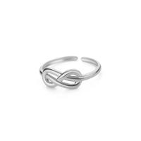 Anillo Ajustable De Acero Inoxidable Con Símbolo Infinito Para Mujer Color Oro Resistente Al Agua Joyería De Boda Regalo Clásico Irregular - details 5