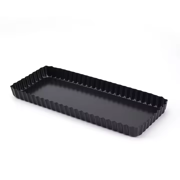 Molde para hornear pasteles, cuadrado, de fondo móvil, de 14 pulgadas, para tostadas, molde corrugado antiadherente, herramientas para hornear - 1