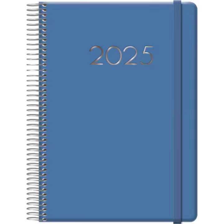Dohe - Agenda 2025 - Día por Página, A5 (15x21 cm), 12 Meses Enero a Diciembre, Cierre de Anillas, Planificador Anual en Español - DENVER - 1