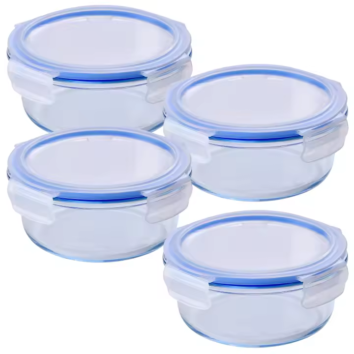 4X Hermético redondo 620 ml borosilicato BENETTON - 1