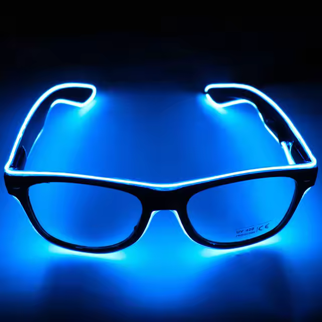 Gafas LED Brillantes Para Fiesta 1PC Lentejuelas EL Flash LED Decoración Luminosa Regalo De Novedad Clásico Para Celebraciones - 1