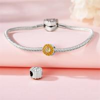 Colgante De Planta De 925 Plata Esterlina Con Cuatro Hojas De Clover Y Girasoles Para Pulsera Fina Original Joyería De Cumpleaños Para Mujer - details 1