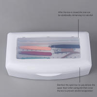 Caja De Desinfección Para Uñas 1pcs Herramienta De Uñas Plástica Blanca Estéril Para Aparatos De Acero Metal Tijeras Y Pinzas - details 3