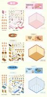 2pcs Pegatinas 3D De Escena Miniatura Cartoon Para Niños Stickers De Paisaje De Casa Para Manualidades Y Regalo Creativo - details 3