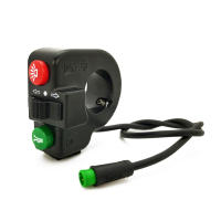 Bocina Y Señal De Giro Para Scooter Ebike Bicicleta Eléctrica Con Enchufe Impermeable De 5 Pines Control De Acelerador 3 En 1 De 22mm - details 1