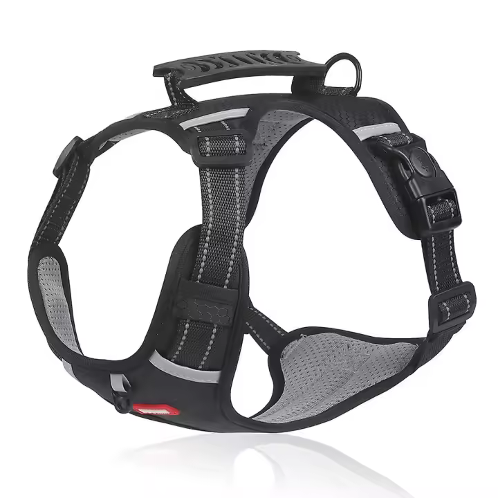 Chaleco DE SEGURIDAD DE cachorro reflectante de arnés de perro de mascota transpirable con mango de control - 1