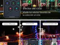 Luces LED Bluetooth WS2812B Dreamcolor RGBIC Addressable Para Fiesta Navidad Boda Decoración Guirnalda USB 5V Impermeable IP65 - details 13