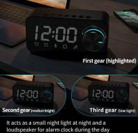 Reloj Despertador with Alarma digital, altavoz Bluetooth, Pantalla LED de Hora y Alarma y Espejo de escretorio, Reloj despertador para estudiantes with Tarjeta para el hogar, altavoz para computadora - details 8