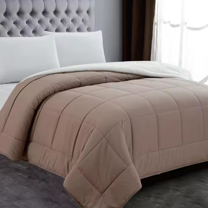 Edredón Borrego - Edredón Nódico Invierno Cálido y suave con Relleno de Micro Fibra Poliéster, Edredón Reversible Poliéster y Sherpa - 1