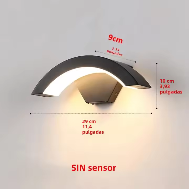 Lámpara De Pared Inteligente Con Sensor De Movimiento PIR Impermeable Para Exterior Iluminación De Jardín Y Pasillo Moderna LED Incluida Instalación Auto-Contenida - 1