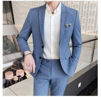 Traje De Boda Para Hombre 2025 Moda Elegante Conjunto De Dos Piezas Ajustado M-4XL Pantalones De Banquete Todo En Uno - details 20