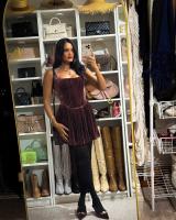 Vestido De Noche Para Mujer ZBZA Con Cuello Cuadrado Y Tirantes Anchos Bolsillos Ocultos Cierre De Zipper Chic Para Navidad Y Otoño Invierno - details 10