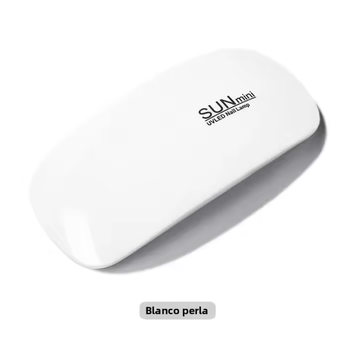 Lámpara De Uñas LED UV Mini 6W Secado De Polvo De Uñas Con Cable USB Portátil Herramienta Para Uñas En Casa Color Rosa Y Blanco - 1