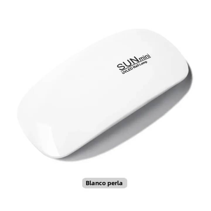 Lámpara De Uñas LED UV Mini 6W Secado De Polvo De Uñas Con Cable USB Portátil Herramienta Para Uñas En Casa Color Rosa Y Blanco - 1
