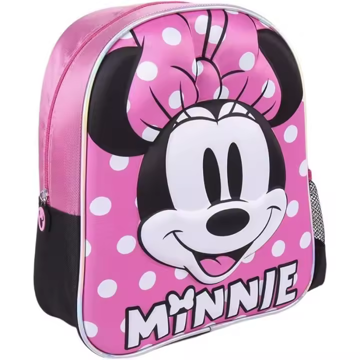 Mochila 3D Pequeña Minnie Mouse Lunares Color Fucsia. Tamaño 31x25x10cm. Cerda Group - LIFE'S LITTLE MOMENTS - 1