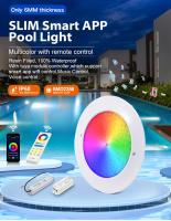 Luz LED Inteligente Para Piscina 18W 25W 35W 12V Con Control Remoto Y App Tuya Wifi RGB Decoración Para Fiestas En Piscina IP68 ABS - details 1
