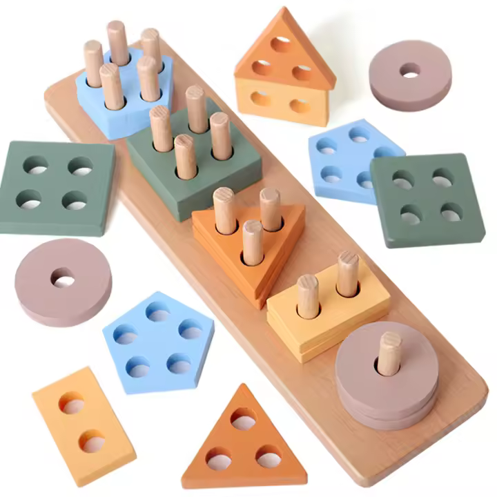 Juguetes Montessori Para Niños Y Niñas De 3 a 6 Años - Juguetes De Empaque De Madera Para Bebés Y Pequeños Que Aprenden a Separar Y Empilarse - 1