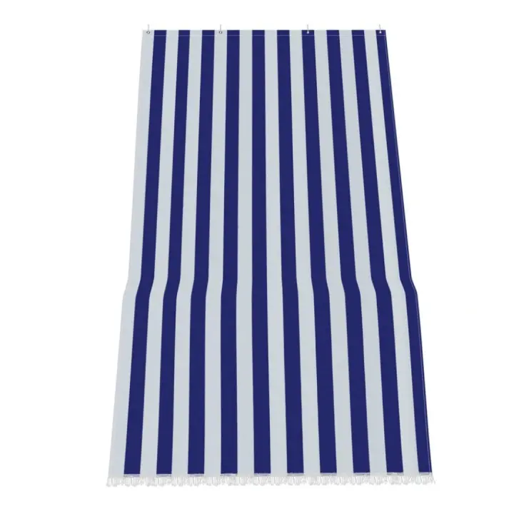 Toldo de rayas con flecos para balcón,ventana,Poliéster,Lavable,Con Anillas, Filtro solar, Disponible en varios tamaños y colores - 1