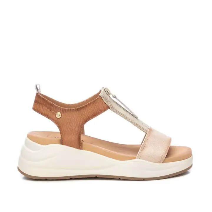 Sandalia cuña mujer camel, Carmela.554320002 - 1