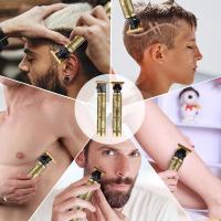 Cortapelos Hombre Profesional, Máquina Cortar Melo, 4 Peines-Guía Recortadora de Barba, Máquina para Cortar El Melo para Barba(Gold) - details 3