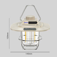 Lámpara De Camping Retro LED Impermeable Con Gancho Y Carga Por Tipo-C Indicador De Batería Para Equipamiento Al Aire Libre - details 5