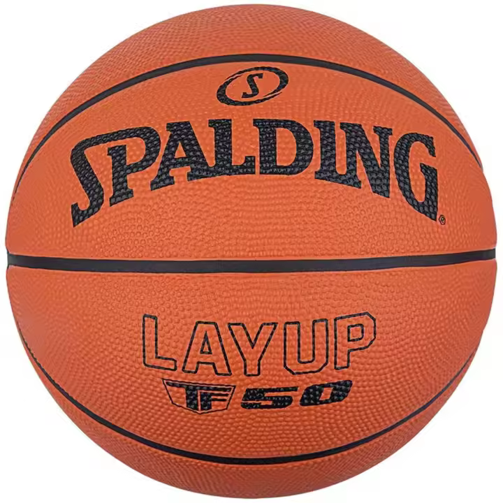 Balon Spalding modelo Layup Tf-50 Sz6 Rubber Basketball en color Naranja - 1