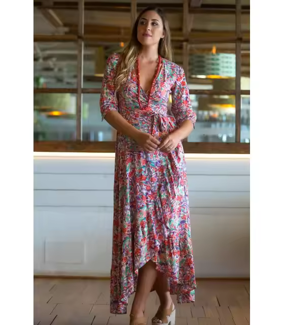 VESTIDO FERIA ÁGATA SUNSET AND MOON  PV2264A - 1